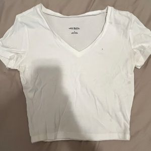 Plain white crop top from Wild Fable